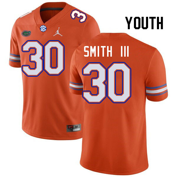 Youth #30 Gregory Smith III Florida Gators College Football Jerseys Stitched-Orange